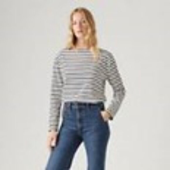 Levi’s® Bay Sailor Long-Sleeve Tee - Timeless nautical navy white stripes - Picture 3 of 7